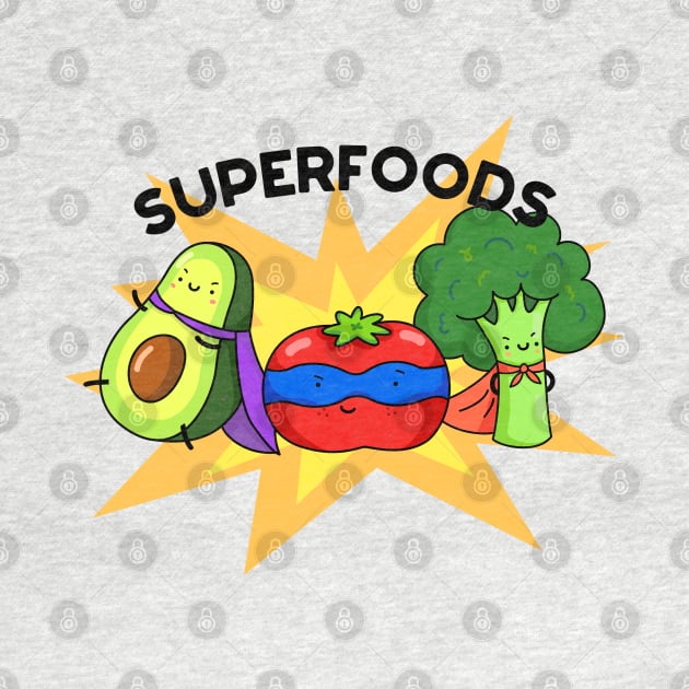 Superfoods Cute Food Veggie Pun by punnybone